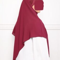 Khimar court en crêpe pointu khimar triangle khimar pas cher mon hijab pas cher rouge bordeaux
